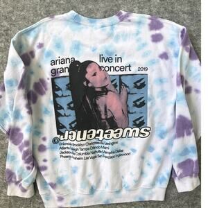 Ariana Grande Sweater Sweetener Tour tie dye crewneck concert large 2019